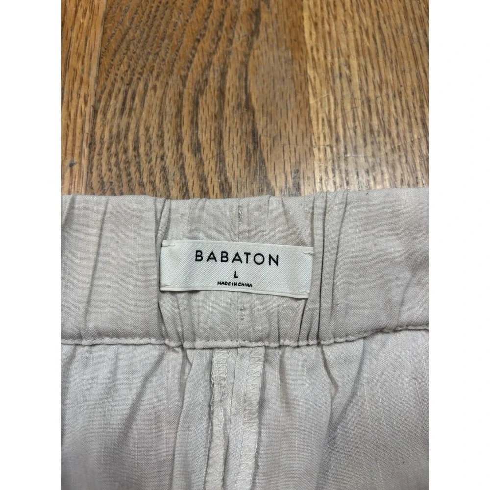 Aritzia Babaton Linen Blend Crop Pant Women's Size‎ Large High Rise